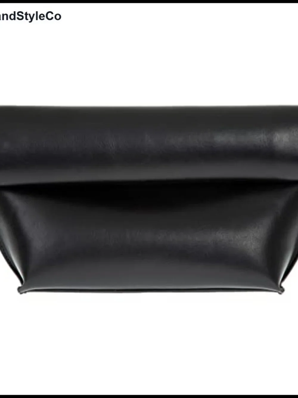 Oversize Foldover Clutch Faux Leather with Chain Strap